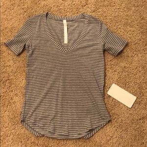 Lululemon Love Tee III Grey Striped